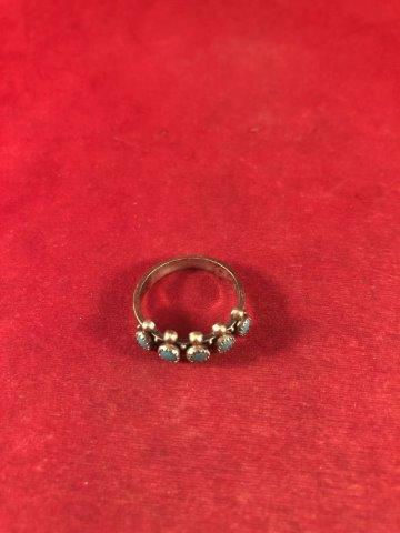 STERLING & TERQUOISE RING  INDIAN ARTIFACT ARROWHEAD (1 of 3)
