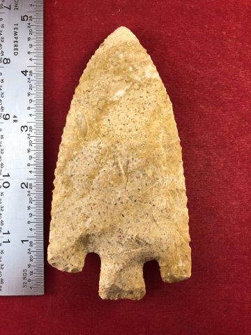 SMITH INDIAN ARTIFACT POTTERY ARROWHEAD: THIS BEAUTIFUL NATIVE AMERICAN INDIAN ARTIFACT IS 4&11/16 INCHES LONG. IT IS FROM OUACHITA COUNTY LOUISIANA . IT WILL MAKE A GREAT ADDITION TO YOUR COLLECTION! KEY WORDS: NATIVE AMERICAN INDIAN ARTIFA