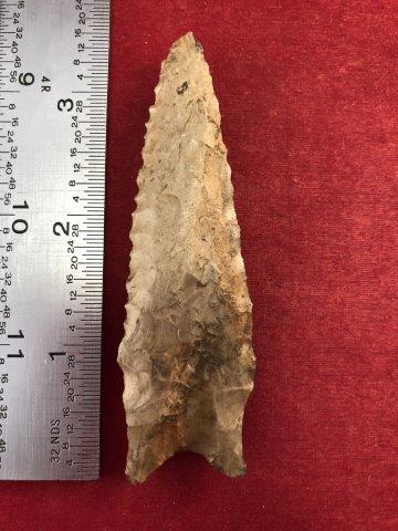 DALTON     INDIAN ARTIFACT POTTERY ARROWHEAD (1 of 3)