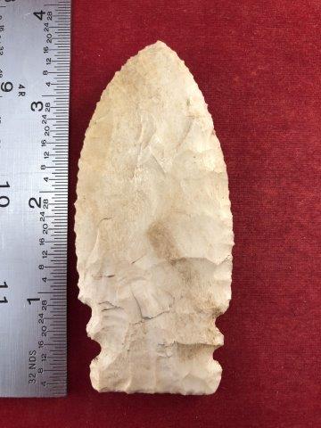 NOTCHED POINT     INDIAN ARTIFACT POTTERY ARROWHEAD (1 of 3)