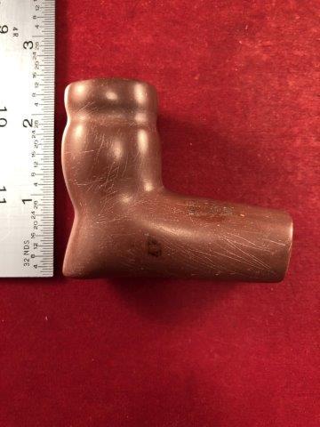 CATALINITE ELBOW PIPE    INDIAN ARTIFACT POTTERY (1 of 5)