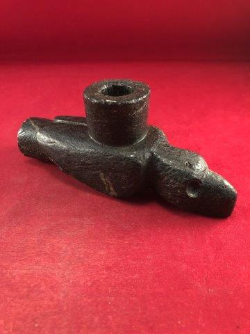 STONE HAWK EFFIGY PIPE  INDIAN POTTERY ARTIFACT (1 of 6)