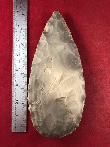 LARGE BLADE  INDIAN POTTERY ARTIFACT ARROWHEAD (1 of 3)