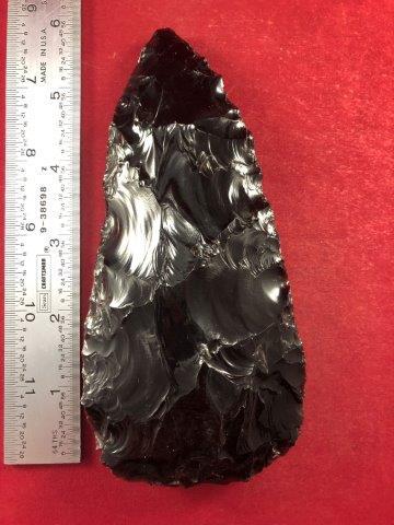 OBSIDIAN BLADE     INDIAN ARTIFACT POTTERY ARROWHEAD (1 of 4)