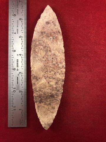 BI-POINTED BLADE     INDIAN ARTIFACT POTTERY ARROWHEAD (1 of 3)