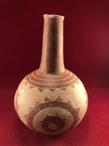 PAINTED ENGRAVED WATERBOTTLE INDIAN ARTIFACT POTTERY (1 of 4)