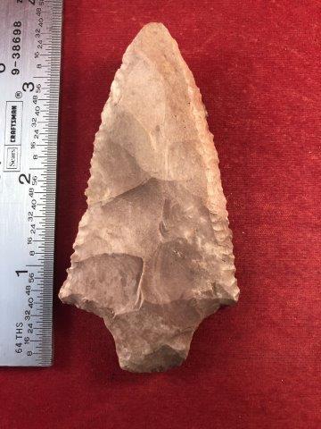 ADENA     INDIAN ARTIFACT POTTERY ARROWHEAD (1 of 3)
