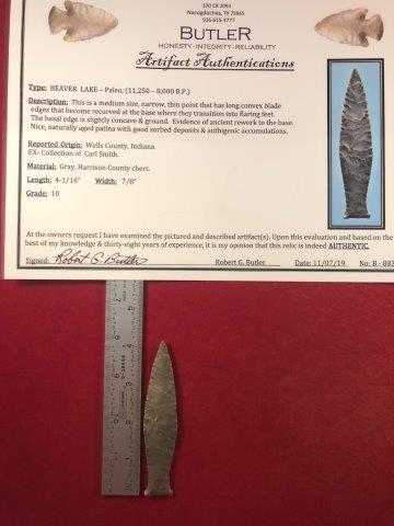 BEAVER LAKE INDIAN ARTIFACT ARROWHEAD W/ COA (1 of 5)