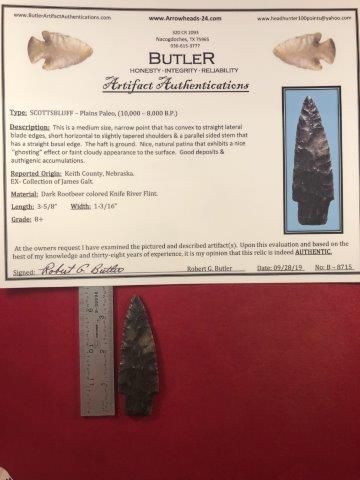 SCOTTSBLUFF     INDIAN ARTIFACT ARROWHEAD W/ COA (1 of 6)