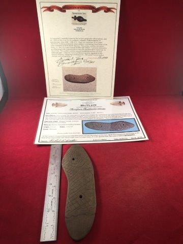 FISH EFFIGY GORGET ARTIFACT ARROWHEAD W/ 2 COA's (1 of 8)