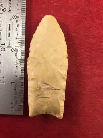 CLOVIS     INDIAN ARTIFACT POTTERY ARROWHEAD (1 of 3)