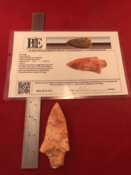 PICKWICK     INDIAN ARTIFACT ARROWHEAD W/COA (1 of 5)