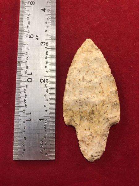 ADENA     INDIAN ARTIFACT POTTERY ARROWHEAD (1 of 3)