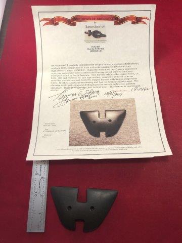 BANNERSTONE INDIAN ARTIFACT ARROWHEAD W/COA: THIS BEAUTIFUL NATIVE AMERICAN INDIAN ARTIFACT IS 4 INCHES LONG. IT IS FROM ROSS COUNTY OHIO. IT COMES WITH A BANNERSTONE TOM CERTIFICATE OF AUTHENTICITY. IT WILL MAKE A GREAT ADDITION TO YOUR COLLECT