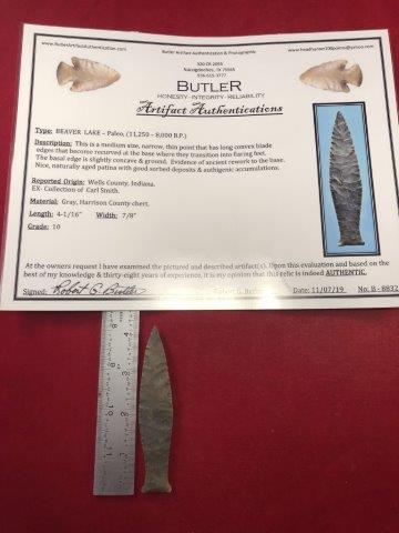 BEAVER LAKE INDIAN ARTIFACT ARROWHEAD W/ COA (1 of 5)