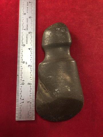GROOVED AXE INDIAN ARTIFACT: THIS BEAUTIFUL NATIVE AMERICAN INDIAN ARTIFACT IS 5&1/4 INCHES LONG. IT WILL MAKE A GREAT ADDITION TO YOUR COLLECTION! KEY WORDS: NATIVE AMERICAN INDIAN ARTIFACT ARTIFACTS ARROWHEAD ARROWHEADS MISSISS
