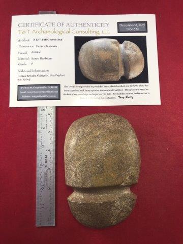 GROOVED AXE     WITH COA (1 of 4)