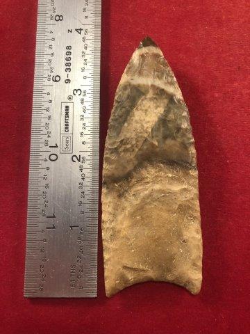 FLUTED CLOVIS     INDIAN ARTIFACT ARROWHEAD (1 of 3)
