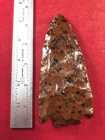 MAHOGANY OBSIDIAN BLADE      INDIAN ARTIFACT ARROWHEAD (1 of 3)