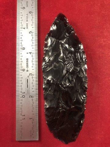 OBSIDIAN BLADE     INDIAN ARTIFACT ARROWHEAD (1 of 3)
