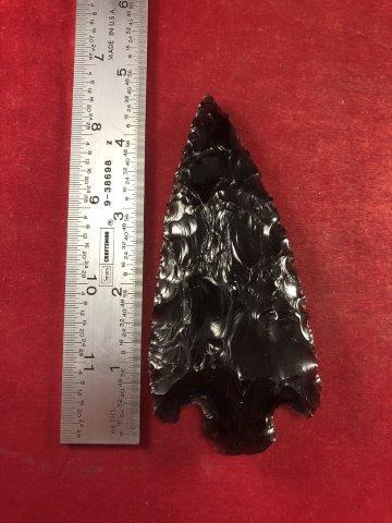 OBSIDIAN BLADE     INDIAN ARTIFACT ARROWHEAD (1 of 3)