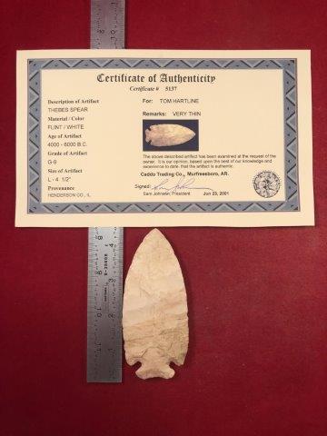 THEBES SPEAR      WITH COA (1 of 5)