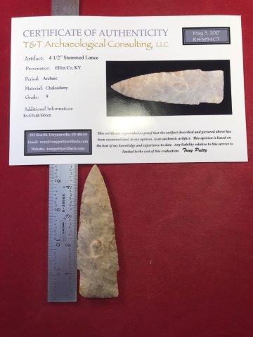 STEMMED LANCE     WITH COA (1 of 5)