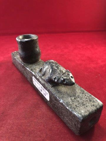 OPPOSUM EFFIGY STONE PIPE     INDIAN ARTIFACT ARROWHEAD (1 of 4)