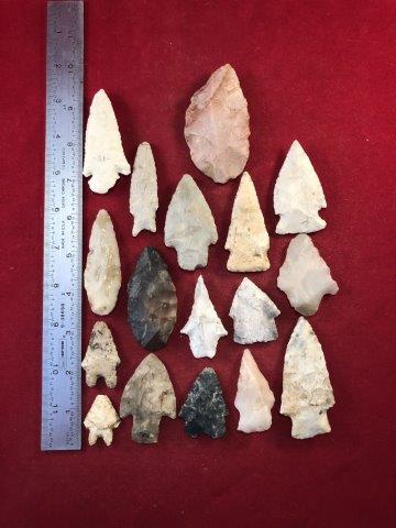 17 ARKANSAS POINTS    INDIAN ARTIFACT ARROWHEAD (1 of 1)
