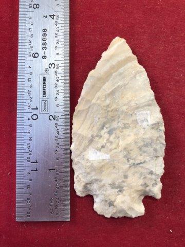 SMITH INDIAN ARTIFACT ARROWHEAD: THIS BEAUTIFUL NATIVE AMERICAN INDIAN ARTIFACT IS 3&1/4 INCHES LONG. IT IS FROM ARKANSAS. IT WILL MAKE A GREAT ADDITION TO YOUR COLLECTION! KEY WORDS: NATIVE AMERICAN INDIAN ARTIFACT ARTIFACTS ARROWHE
