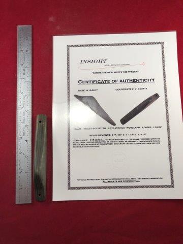 SLATE KEELED BOATSTONE   WITH COA (1 of 5)