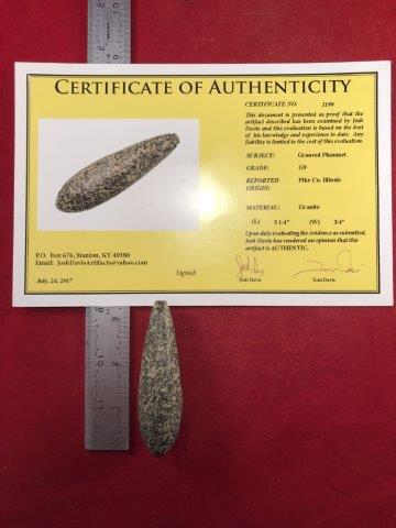 GROOVED PLIMMET   WITH COA (1 of 5)