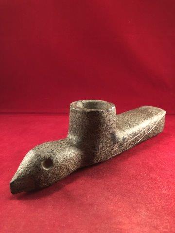 HAWK EFFIGY STONE PIPE     INDIAN ARTIFACT ARROWHEAD (1 of 3)
