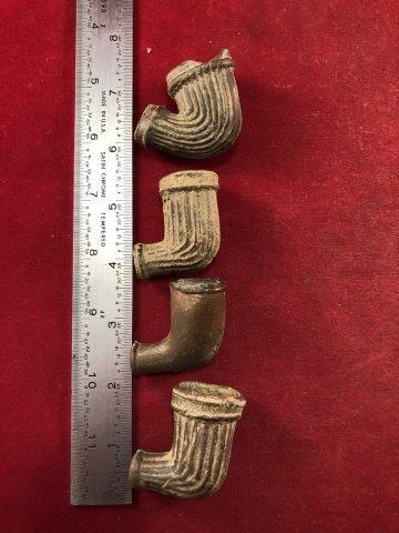 LOT OF 4 PIPES     INDIAN ARTIFACT ARROWHEAD (1 of 1)