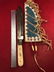 HAND MADE BONE HANDLE KNIFE W/BEADED SHEATH - 2