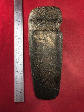 LARGE GROOVED AXE     INDIAN ARTIFACT ARROWHEAD (1 of 3)