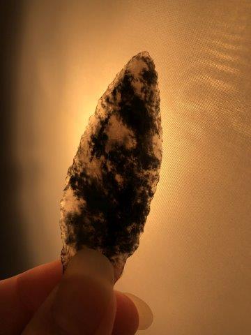 OBSIDIAN AGATE BASIN     INDIAN ARTIFACT ARROWHEAD (1 of 4)