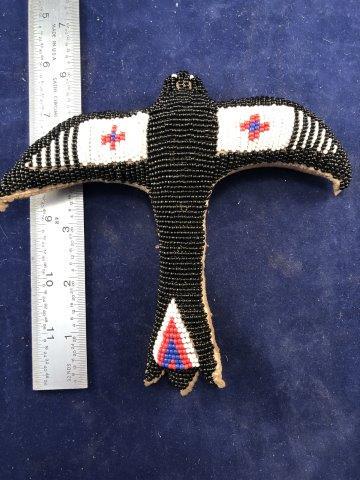SOUIX BEADED EAGLE FETISH     INDIAN ARTIFACT ARROWHEAD (1 of 3)
