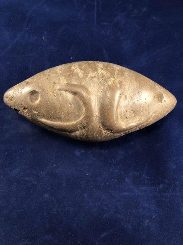 FISH EFFIGY WAR CLUB HEAD     INDIAN ARTIFACT ARROWHEAD (1 of 4)