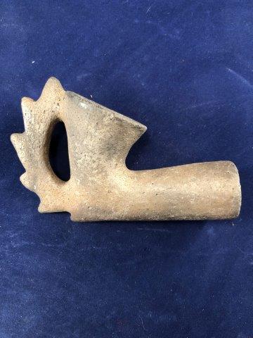POTTERY PIPE    INDIAN ARTIFACT ARROWHEAD (1 of 6)