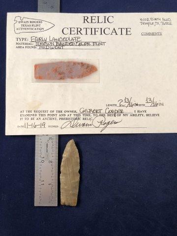 EARLY LANCEOLATE        WITH COA (1 of 5)