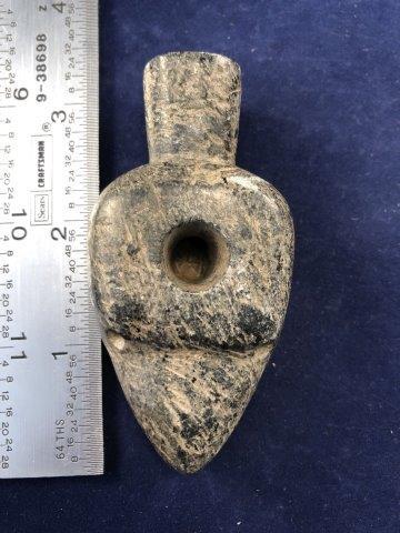 BIRD EFFIGY STONE PIPE     INDIAN ARTIFACT ARROWHEAD (1 of 4)