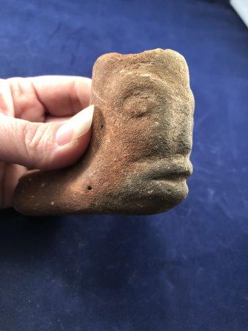 MAYAN EFFIGY PIPE     INDIAN ARTIFACT ARROWHEAD (1 of 5)