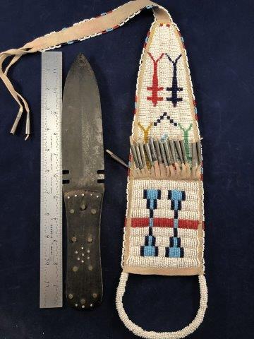 DAG KNIFE WITH BEADED SHEATH (1 of 5)