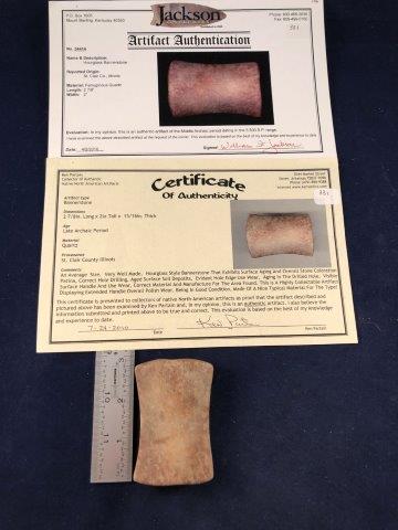 HOURGLASS BANNERSTONE     WITH 2 COA's (1 of 7)