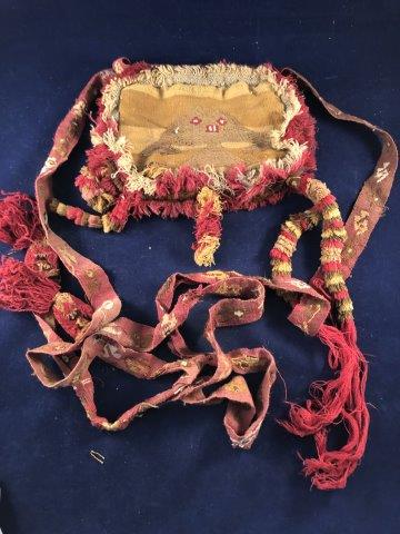 HAND WOVEN CERMEONAL BELT      INDIAN ARTIFACT (1 of 2)