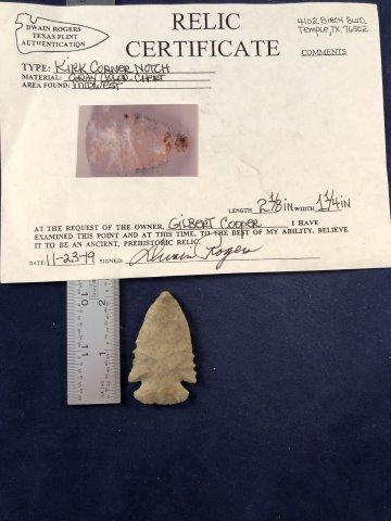 KIRK CORNER NOTCH        WITH COA (1 of 5)