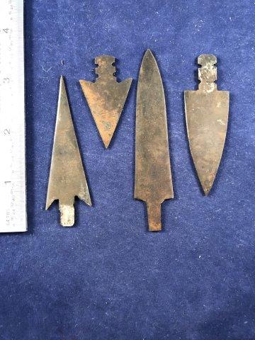 IRON TRADE POINTS     INDIAN ARTIFACT ARROWHEAD (1 of 1)
