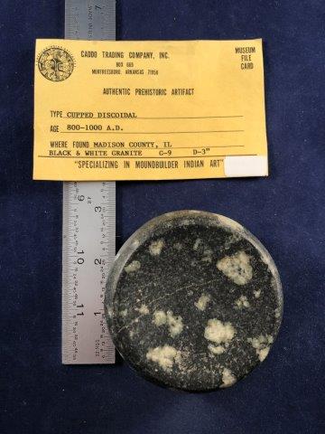 CUPPED DISCOIDAL WITH SAM JOHNSON MUSEUM CARD    INDIAN (1 of 5)