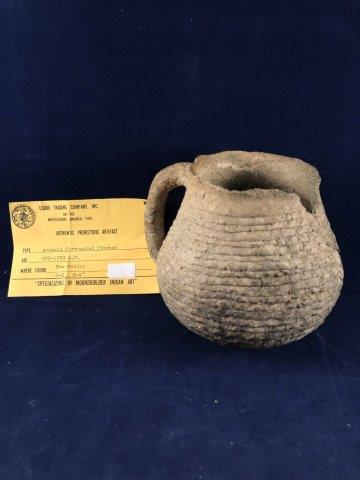 ANASAZI CORRAGATED PITCHER WITH SAM JOHNSON MUSEUM CARD (1 of 6)